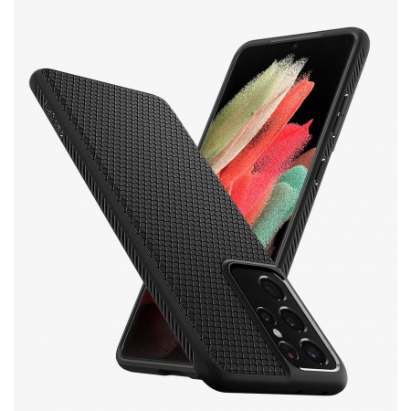 CAPA SPIGEN PARA SAMSUNG GALAXY S21 ULTRA 5G- PRETA
